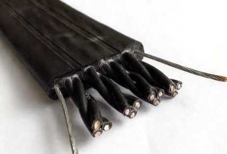 steel wire supported flat elevator traveling cable.jpg