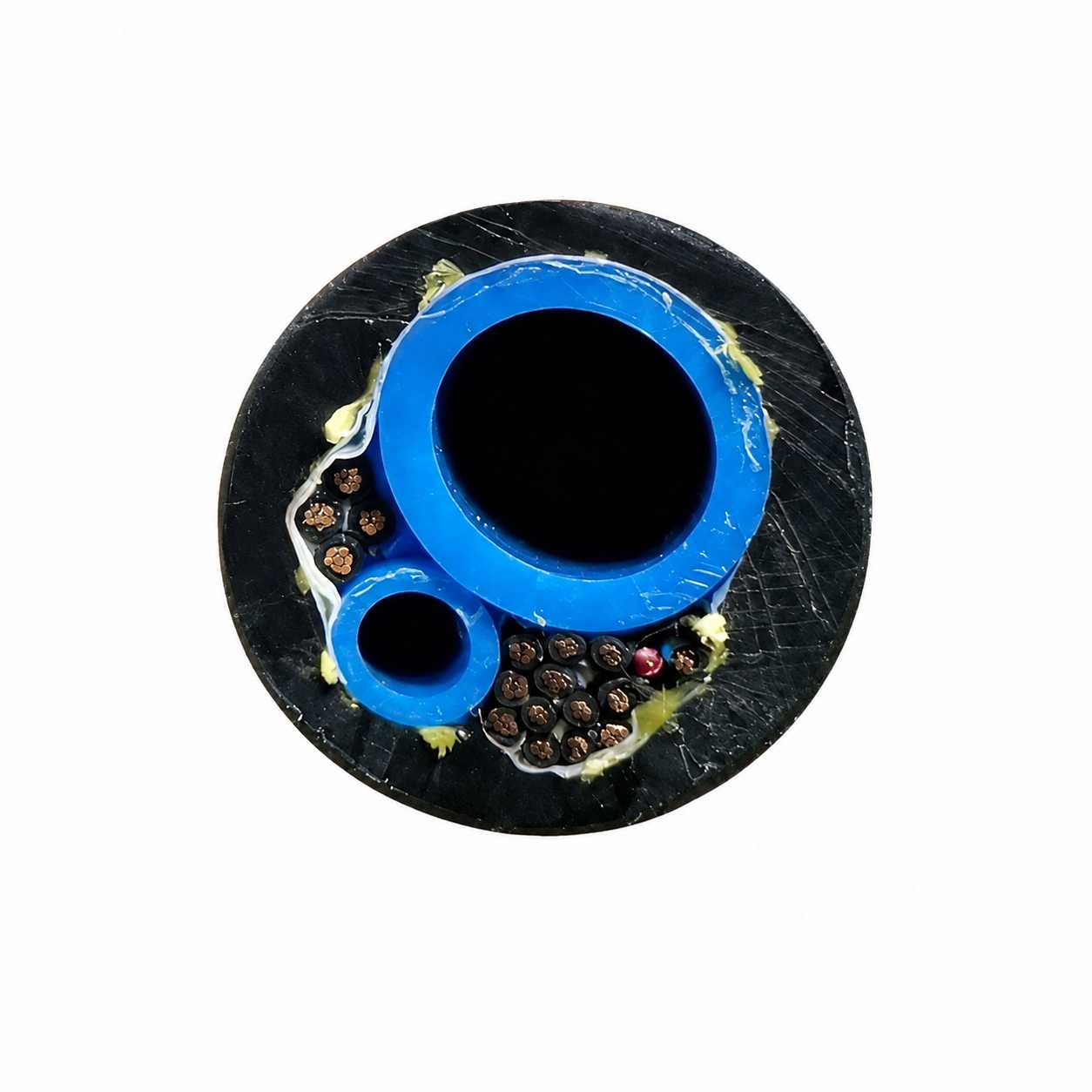 Custom hydraulic umbilical cable with air tube, data conductors.jpg