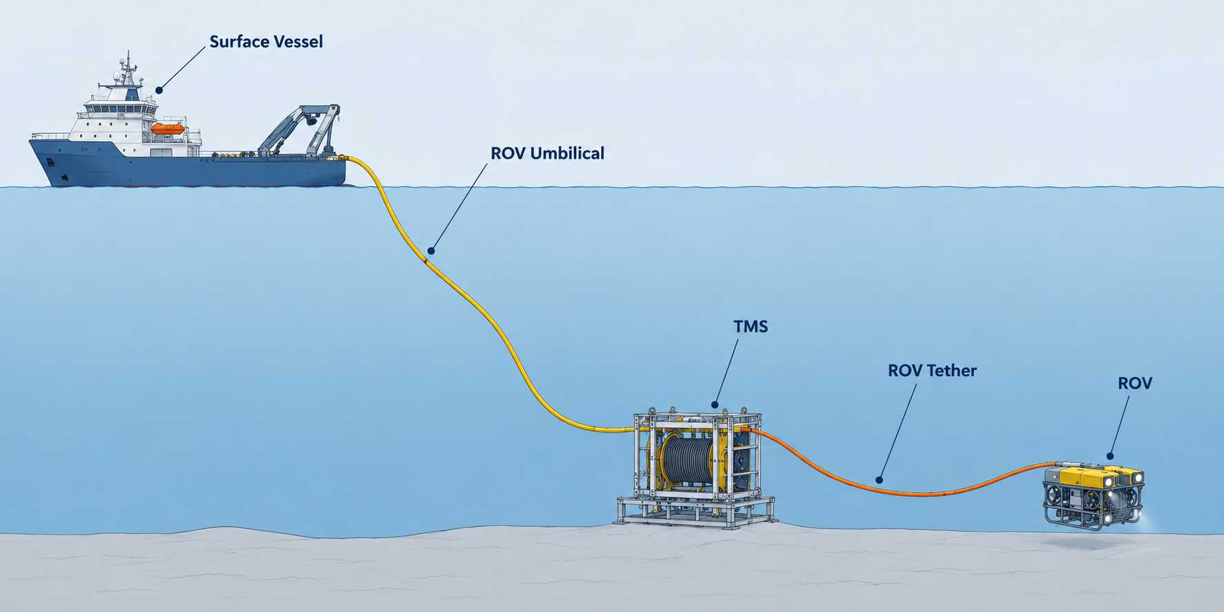 How Does the TMS Separate the ROV Umbilical from the Tether.jpg How Does the TMS Separate the ROV Umbilical from the Tether.jpg